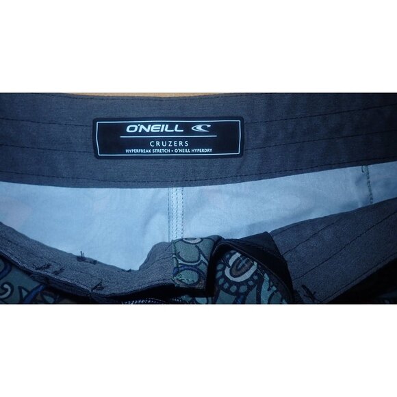 ONeill Mens Cruzer Hyperfreak Stretch Hybrid Boardshorts Blue Floral 30" - Picture 4 of 7